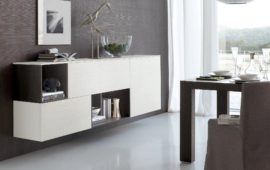 Madia moderna Modello Amsterdam, in legno, con ante e cassetti, disponibile  in diverse finiture e dimensioni - Larredo Trieste